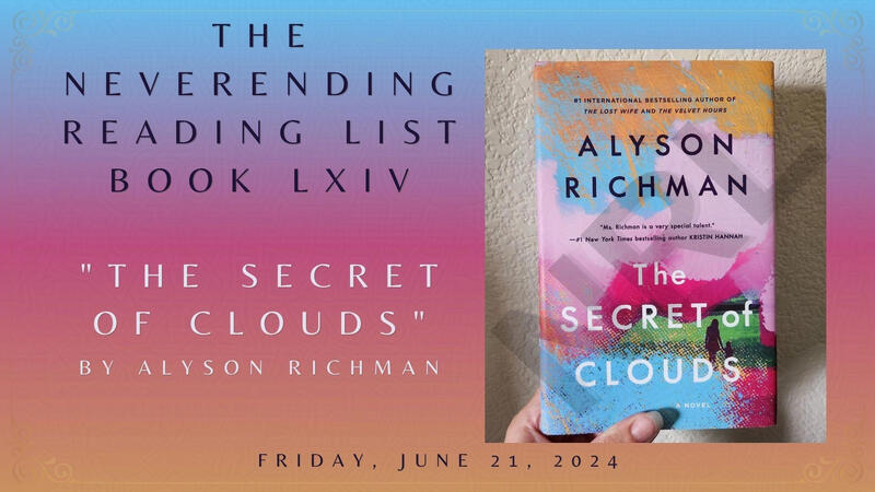 The Neverending Reading List: Book LXIV – "The Secret of Clouds" by Alyson Richman